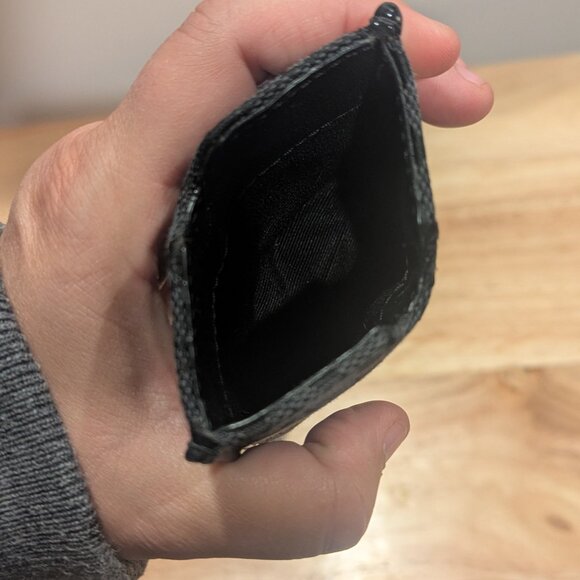 Coach Black Signature Logo Fabric Double Sided Compact Mirror - Picture 3 of 4